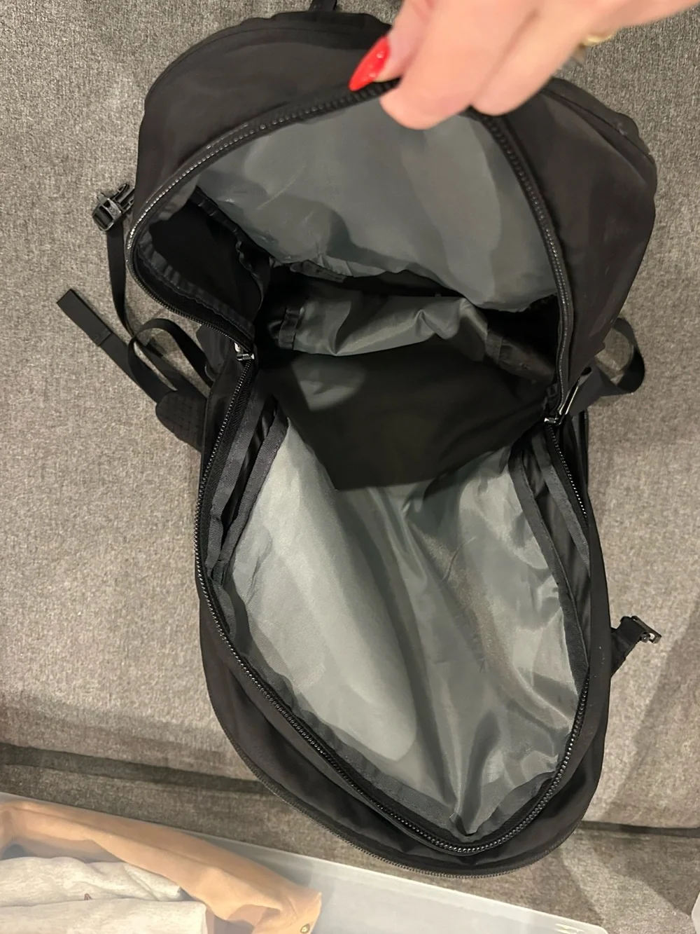 The North Face Black Surge Daypack with White Accents